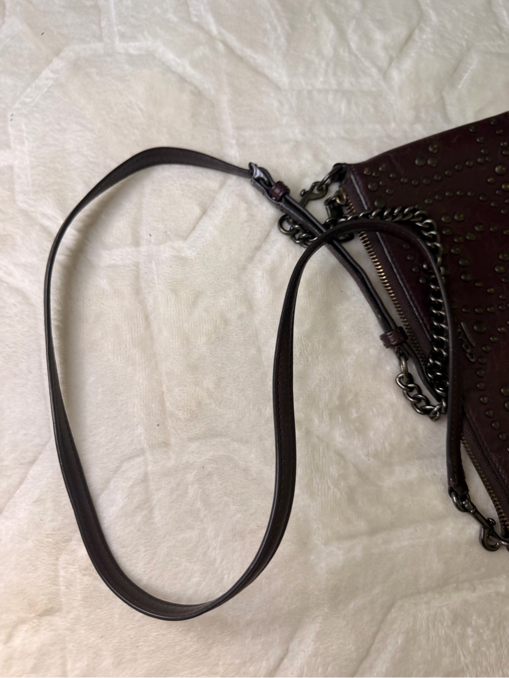 Coach Kylie Studded Crossbody Bag in Dark Purple - Picture 6 of 16